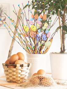 13Pcs Artificial Easter Spray Vine With Pastel Easter Eggs And Berries